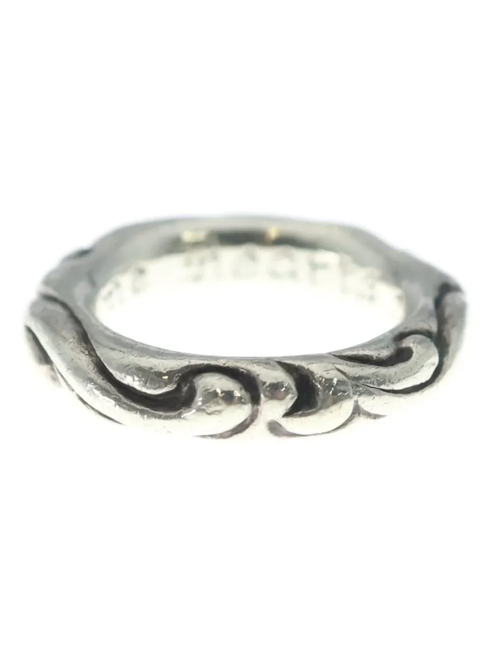 Chrome Hearts Scrl Band Scroll Ring Silver